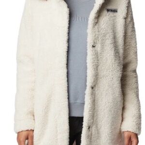 BNWT Columbia ladies long fleece jacket, Cream size Small